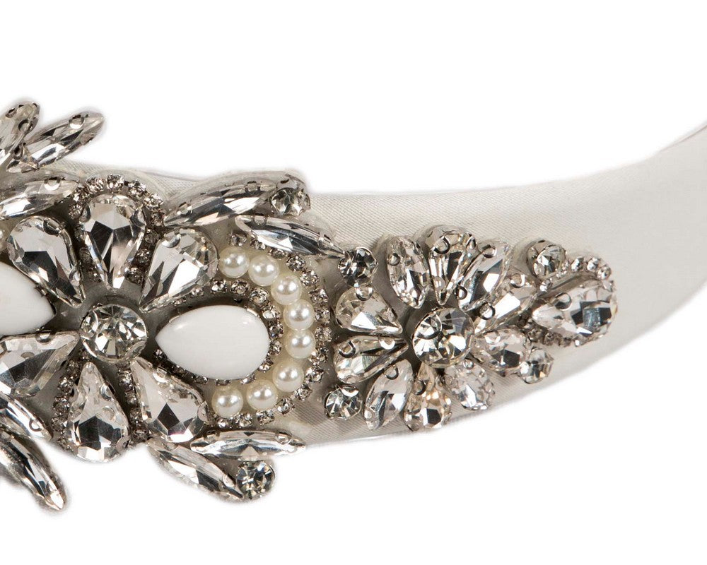 Silver flower fascinator headband jewelry CU720