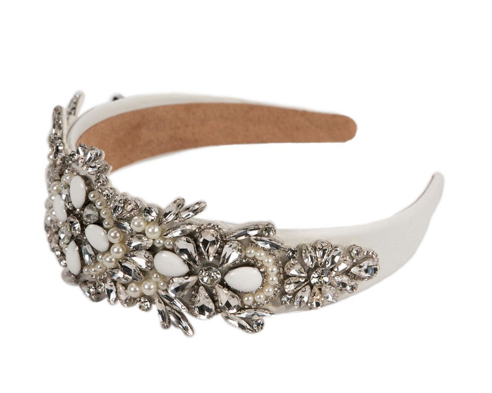 Silver flower fascinator headband jewelry CU720
